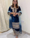 Evas Pakistani Ready to wear Velvet Suit -010