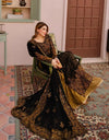 Elegant Noir: The Ultimate Black and Gold Embroidered Ensemble - 13460