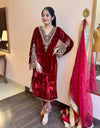 Evas Pakistani Ready to wear Velvet Suit -11