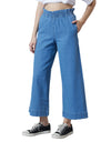 High Rise Elasticated Waistband Wide Leg Jeans