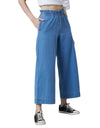 High Rise Elasticated Waistband Wide Leg Jeans