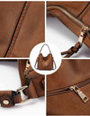 Faux Leather Women Handbags Shoulder Hobo Bag Purse With Long Strap