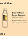 COSRX Snail Mucin 96% Power Repairing Essence 3.38 fl.oz 100ml